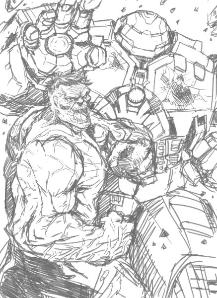 Раскраска Железный человек Халк Бастер