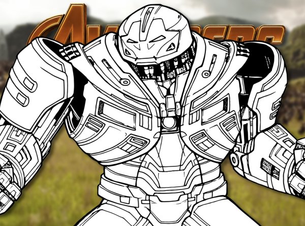 Раскраска Железный человек Халкбастер