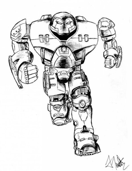 Раскраска Марвел Халк Бастер