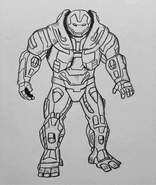 Раскраска Железный человек Халкбастер