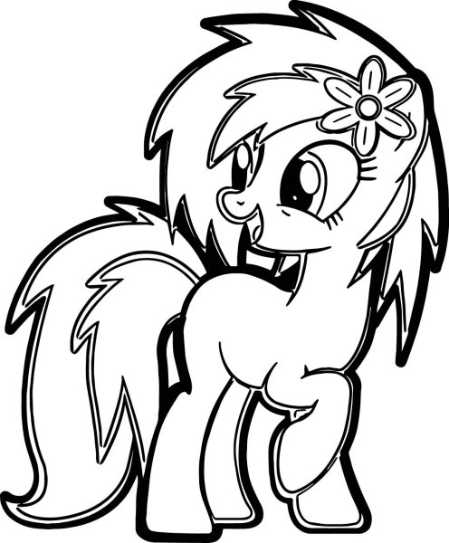 Раскраска. Пони