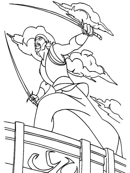 Синдбад мореход раскраска