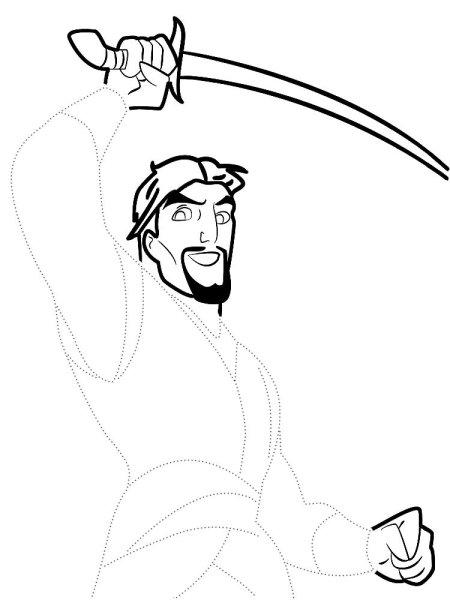 Синдбад мореход раскраска