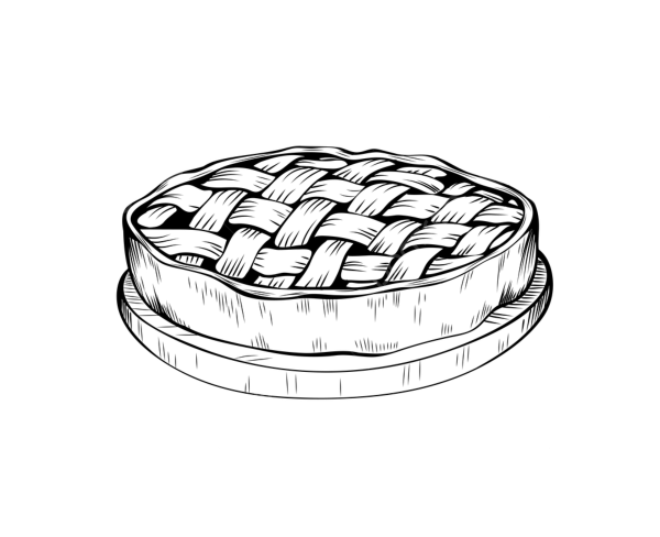 Пирог карандашом