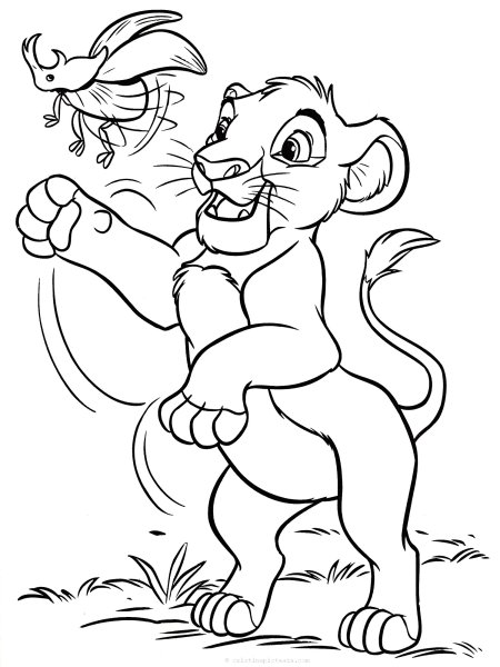 Раскраска Симба Король Лев