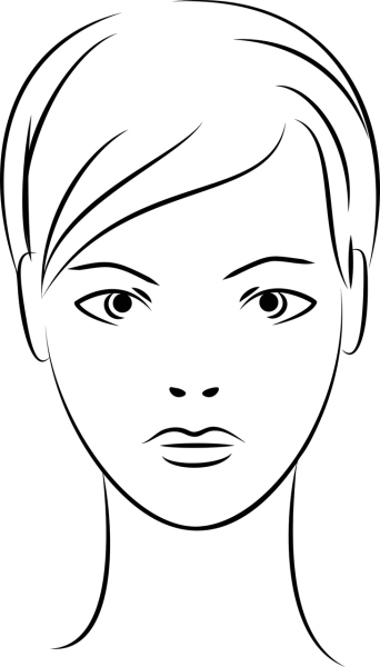 Лицо девушки раскраска
