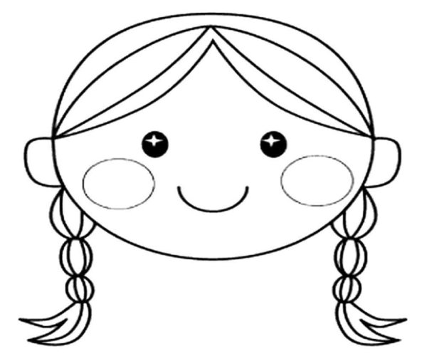 Лицо девочки раскраска