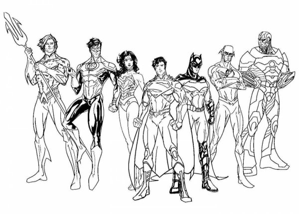 Флэш лига справедливости раскраска