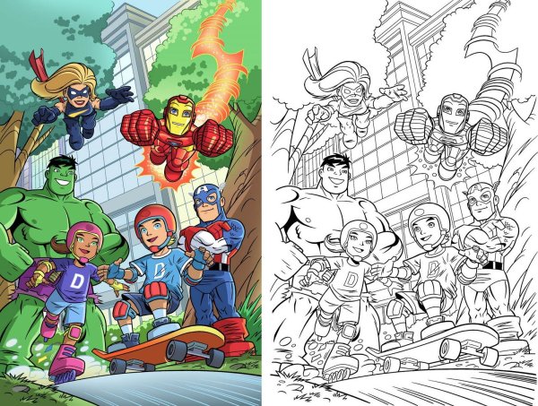 Раскраски для мальчиков Марвел