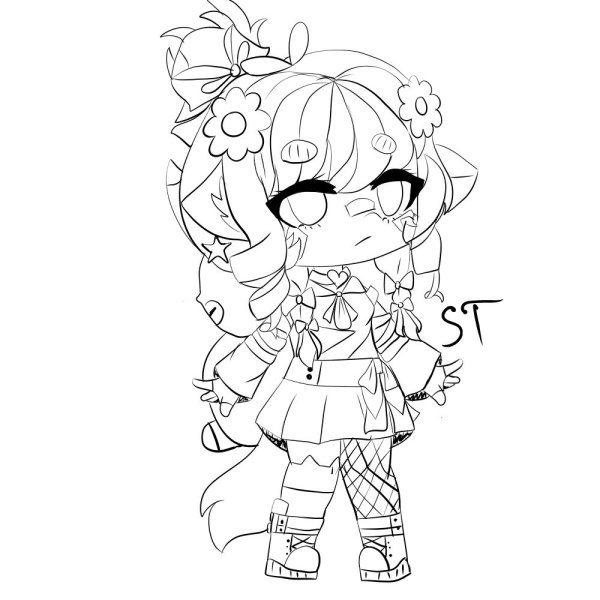 Раскраски гача лайф аниме