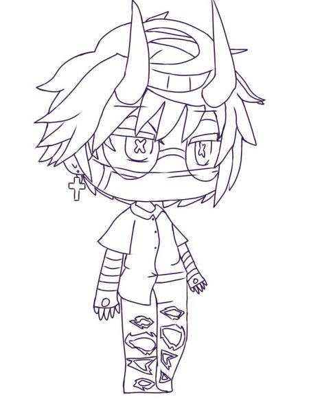 Раскраски гача лайф демоны