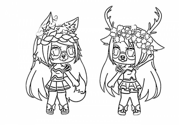 Раскраска гача лайф