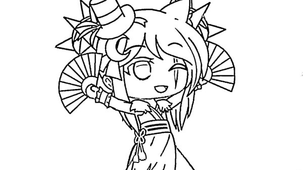 Раскраски гача лайф девочки демоны