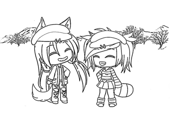 Раскраска гача лайф