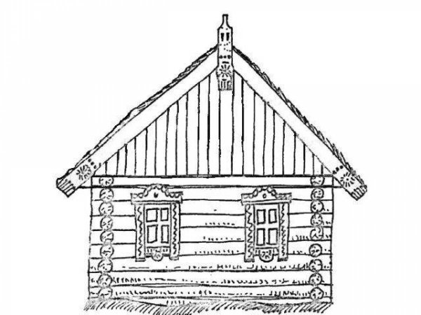Эскиз русской избы