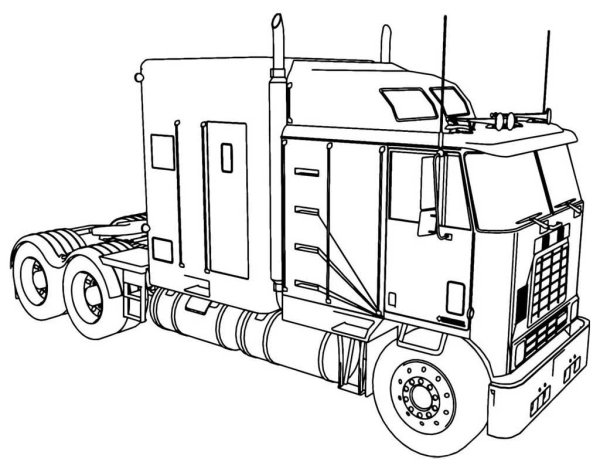 Раскраска грузовик Volvo fh12