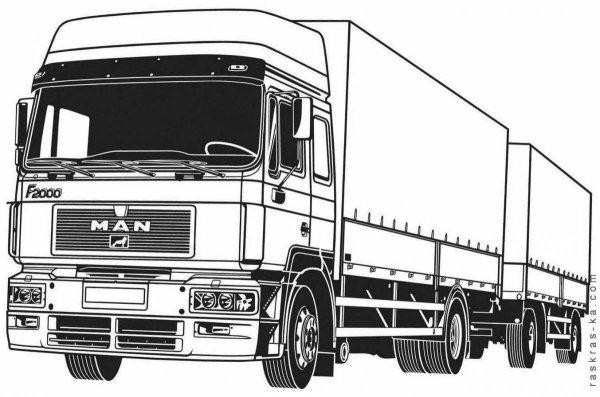 КАМАЗ 5490 раскраска