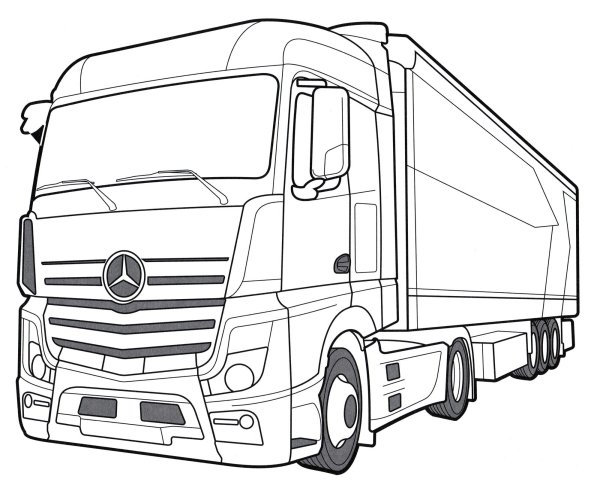 КАМАЗ 5490 раскраска