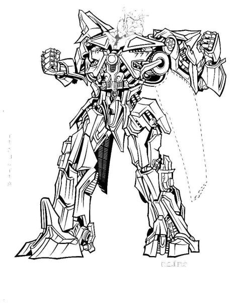 Раскраска трансформеры Оптимус Прайм