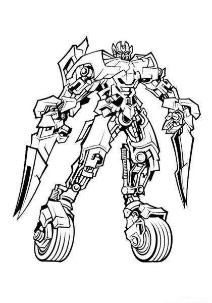 Раскраска трансформеры Оптимус Прайм