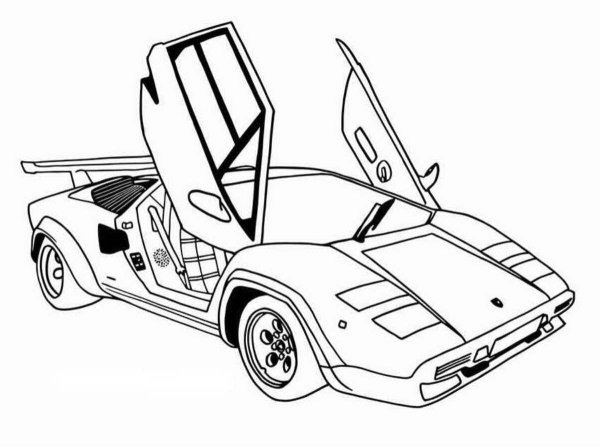 Машинки для раскраски для мальчиков Ламборджини