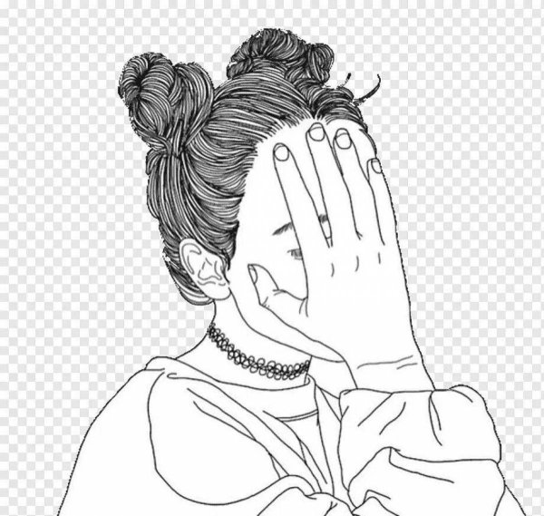 Рисунки девушек карандашом в стиле тумблер