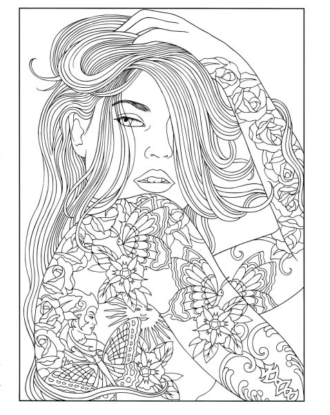 Раскраски для девочек сложные