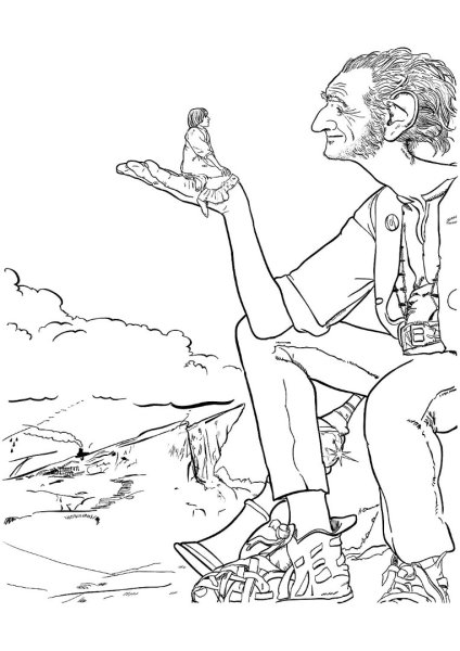 Большой и добрый великан раскраска