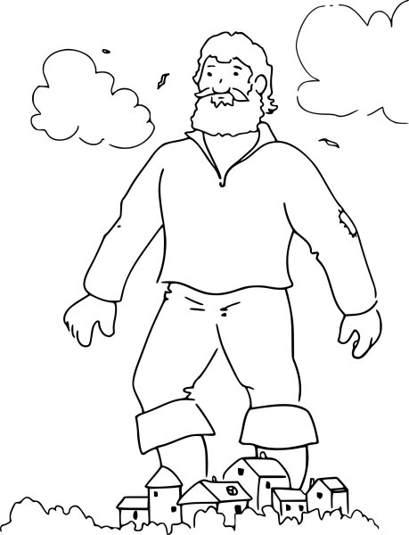 Великан раскраска