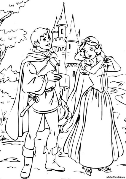 Свинопас сказка Андерсена раскраска