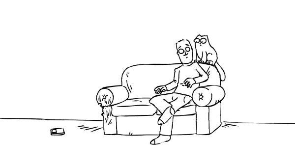 Кот Саймон на диване