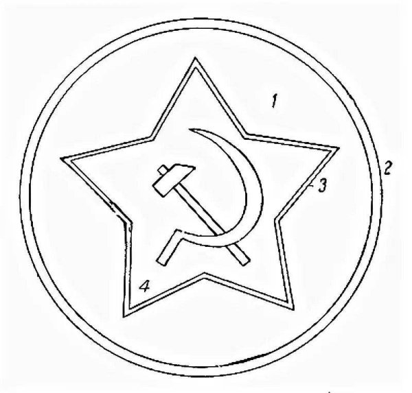 Звезда с серпом и молотом рисунок