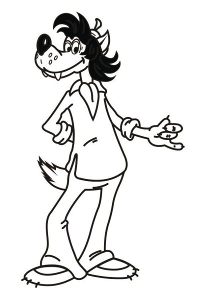 Волк из ну погоди разукрашка