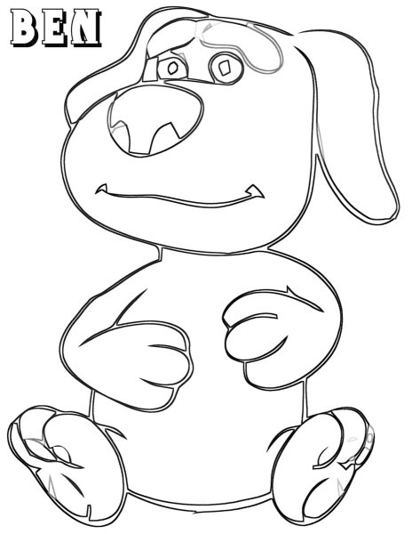 Раскраска Анжела Хэнк том и Бен