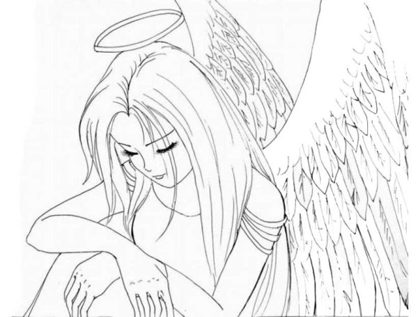 Ангел рисунок карандашом