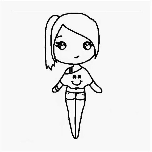 Маленькие рисунки для срисовки девочки