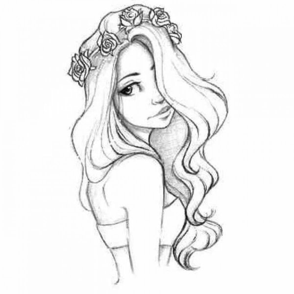 Картинки для срисовки девочки