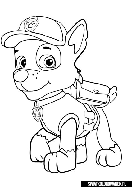 Рокки Щенячий патруль раскраска