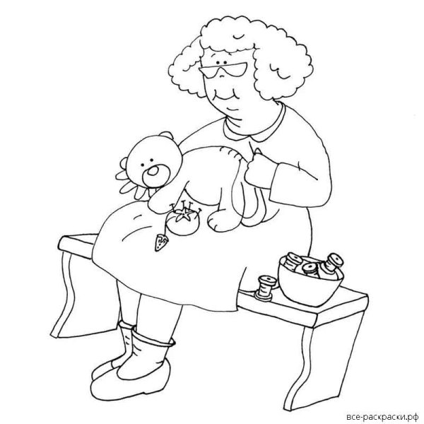 Разукрашки для бабушки