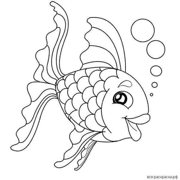 Раскраски Золотая рыбка по сказке а с Пушкина для детей