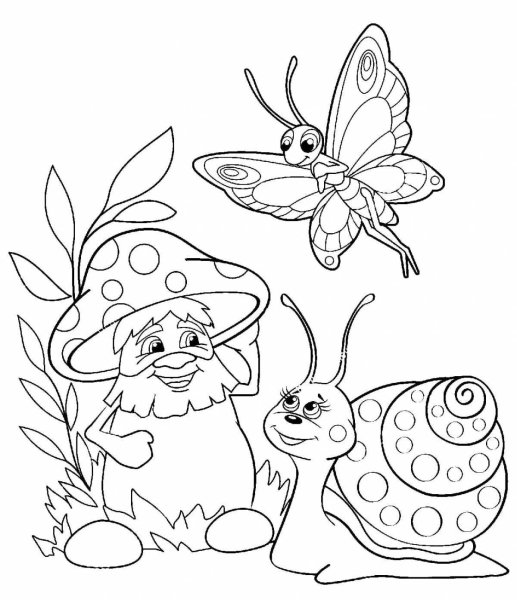 Сутеев под грибом раскраска