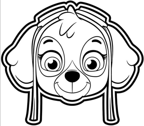 Разукрашка Щенячий патруль Скай