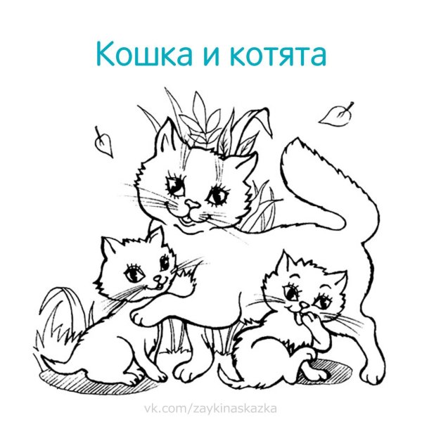 Домашние животные и их Детеныши раскраска