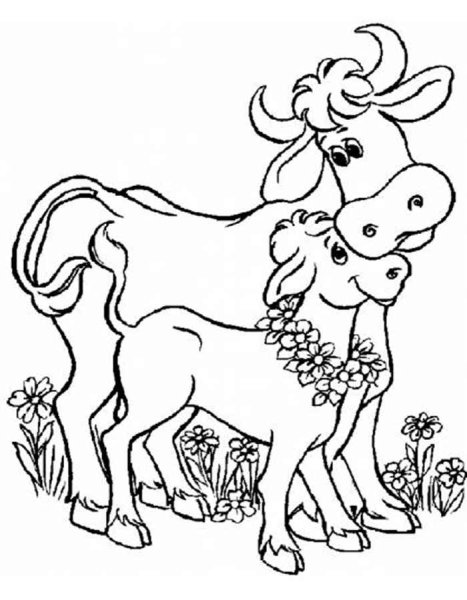 Раскраска медведь с медвежонком