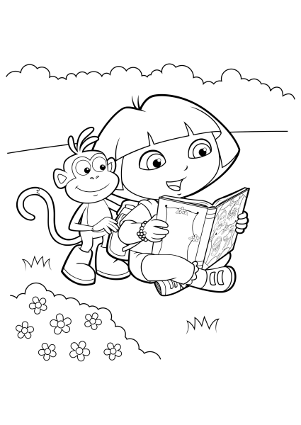 Даша путешественница раскраска