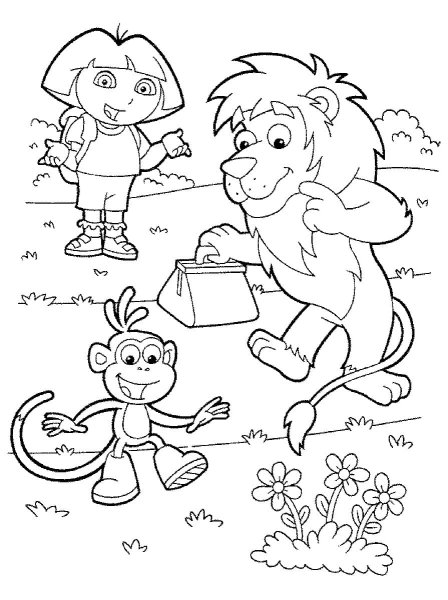 Даша путешественница раскраска Диего