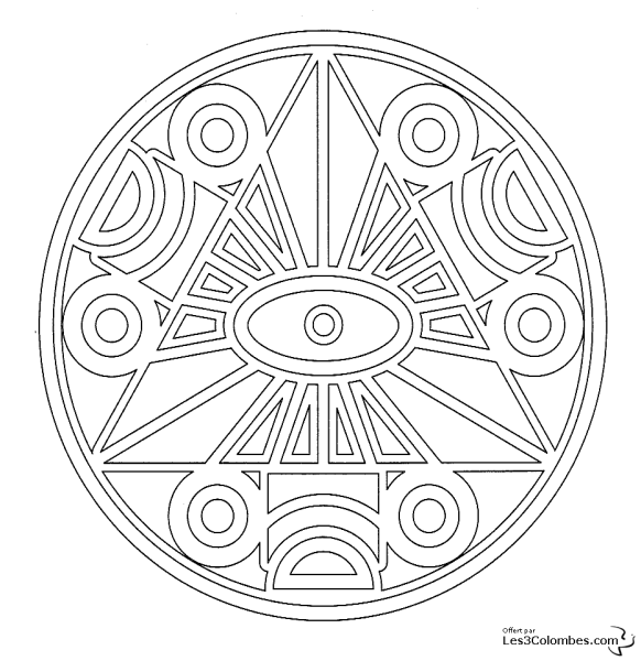 Денежная Мандала для раскрашивания