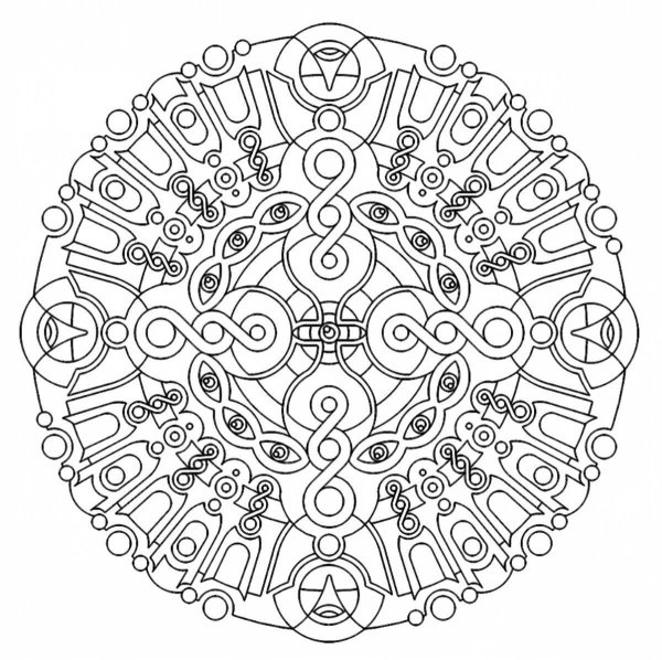 Мандалы для раскрашивания маленькие