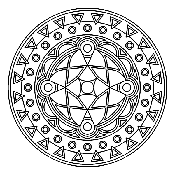 Магические мандалы для раскрашивания