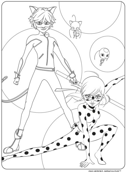 Леди баг и супер-кот raskraska